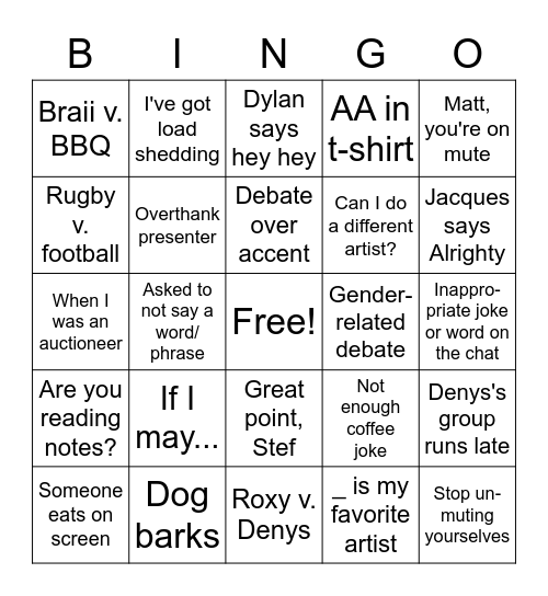 ONLINE TRAINING JAN 2023 Bingo Card