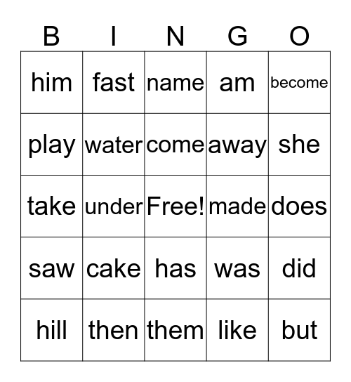 Bingo Card