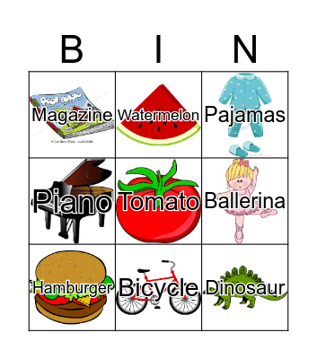 Natalie's Bingo Card