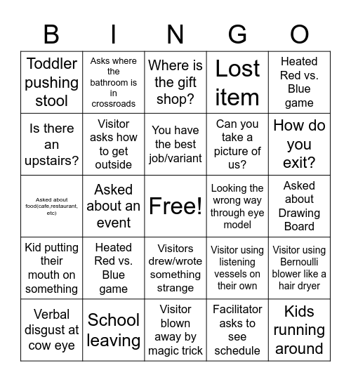 Floor Bingo Card
