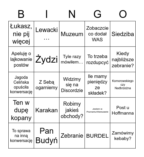 Śremski Instytut Historii Bingo Card