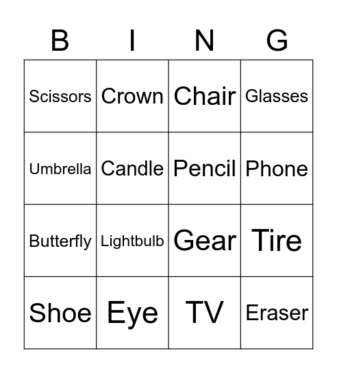 Art BINGO Card