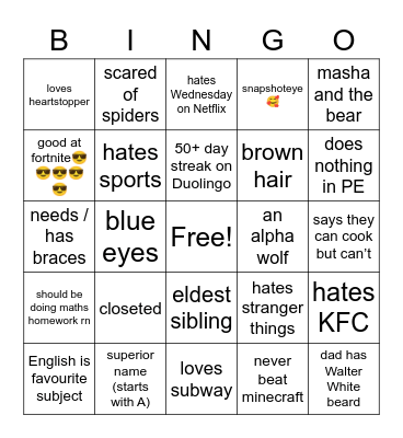 BINGO Card