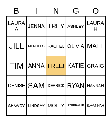 SALES MEETING Bingo Card