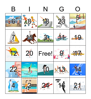 Sports Bingo Card