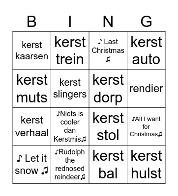 kerst bingo 2023 Bingo Card