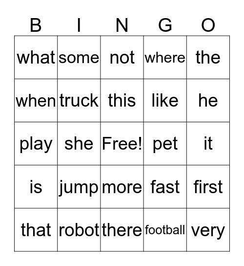 CALEB Bingo Card