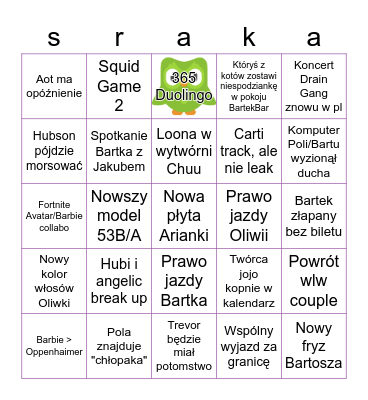 BingO 2023 Bingo Card