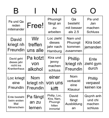 Bingo 2023 Bingo Card