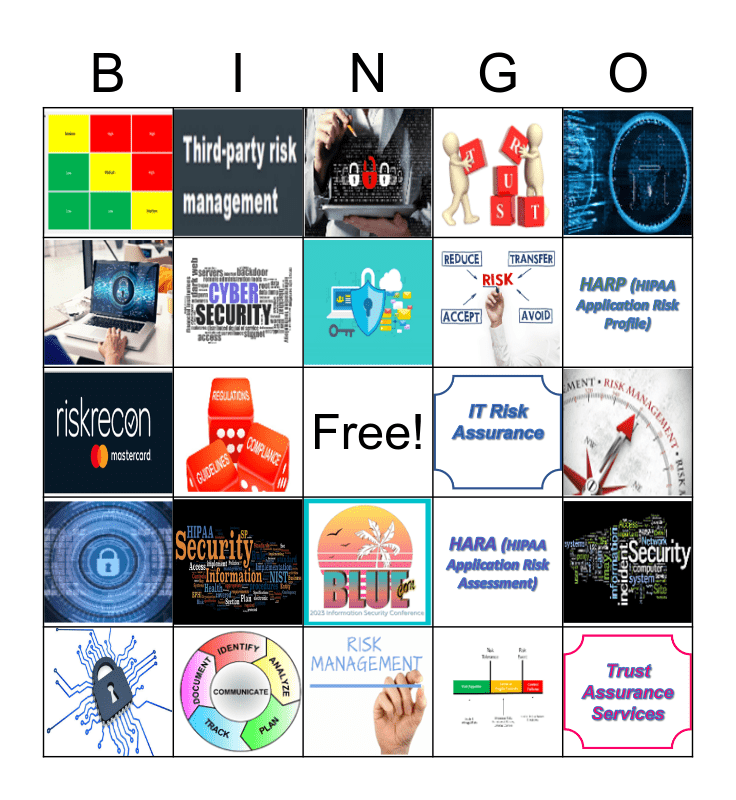Risk Assurance BlueCon 2023 Bingo Card