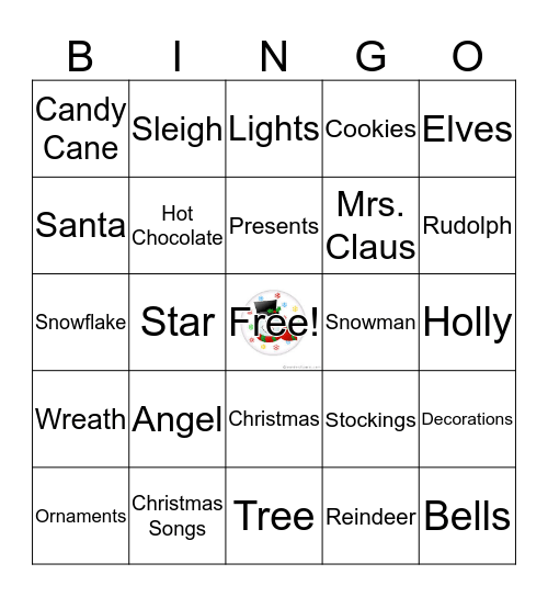 Team Janoskey Holiday Bingo Card