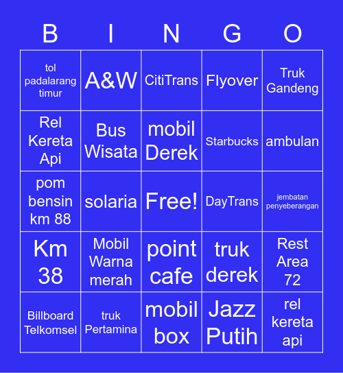 Majamojo Bingo Card