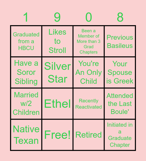 Sisterly Fun! Bingo Card