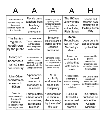 2023 Bingo Card