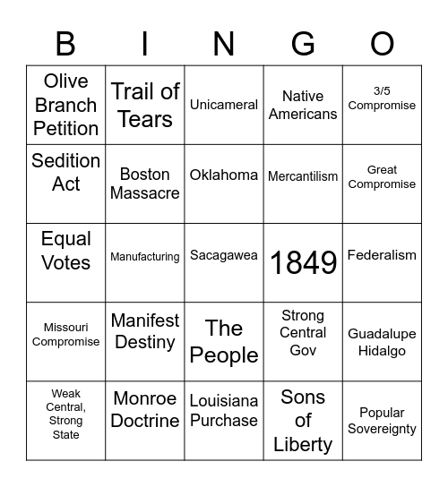 Q2 Finals Bingo Card