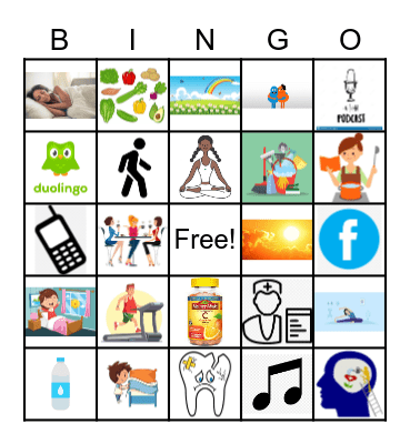 Habitos Saludables Bingo Card