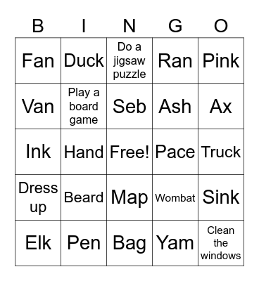 C4 Lesson 13 Book D Bingo Card