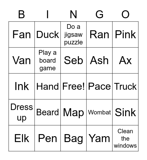 C4 Lesson 13 Book D Bingo Card