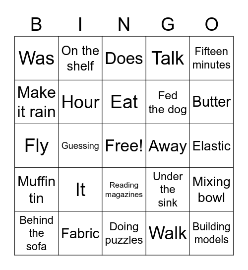 C4 plus Lesson 14 Book D Bingo Card