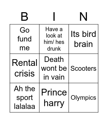 News Bingo Card