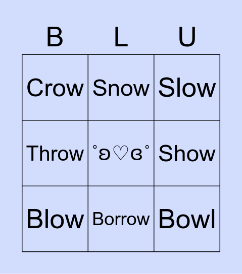 -OW Bingo Card
