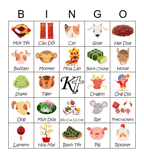 KT Tết Night Bingo Card