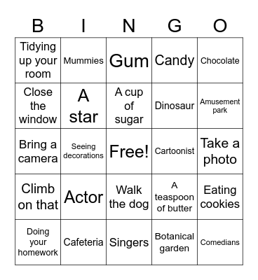 C3 Lesson 14 Book D Bingo Card