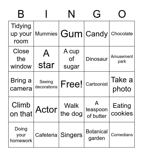 C3 Lesson 14 Book D Bingo Card