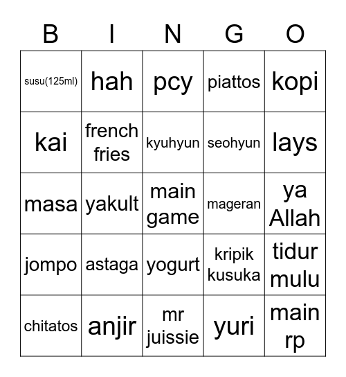 Bingo Card