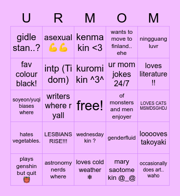 the lei bingo 🙏 Bingo Card