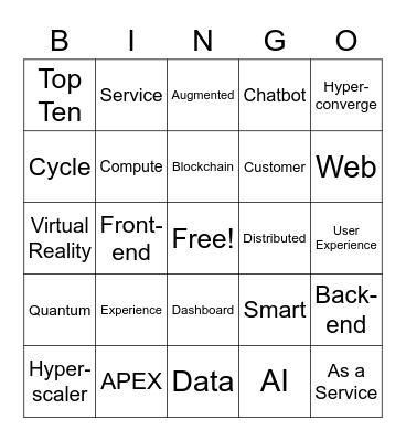 Top Tech Bingo Card