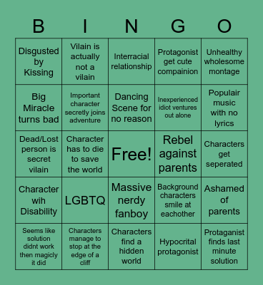 The Disney Movie Checkmark List Bingo Card