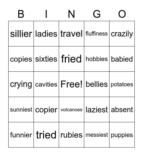 UNIT 7 Bingo Card