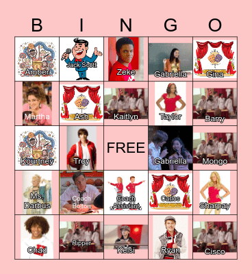 High School Musical Bingo Card