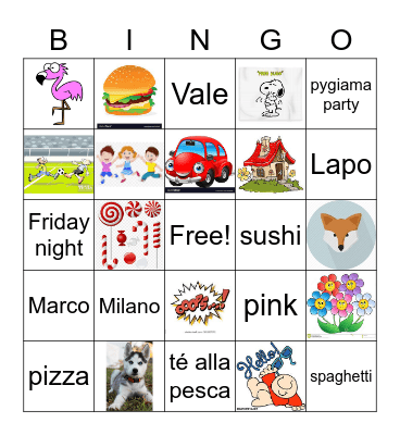 Miry's Personalized Bingo Card