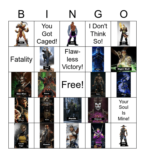 Fight! Bingo Card