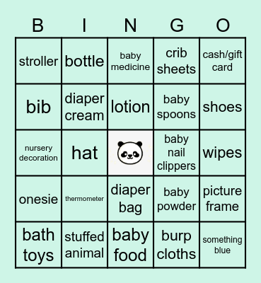 Gabby's Gift Bingo Card