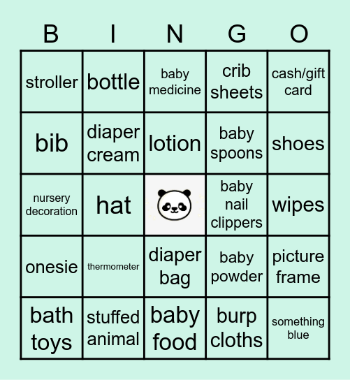 Gabby's Gift Bingo Card