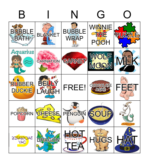 January Bingo Card