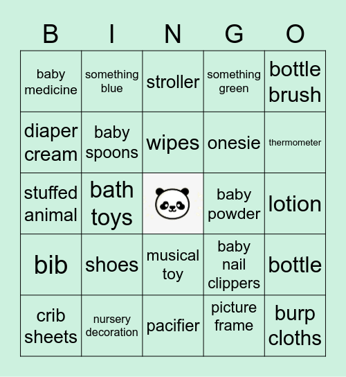 Gabby's Gift Bingo Card