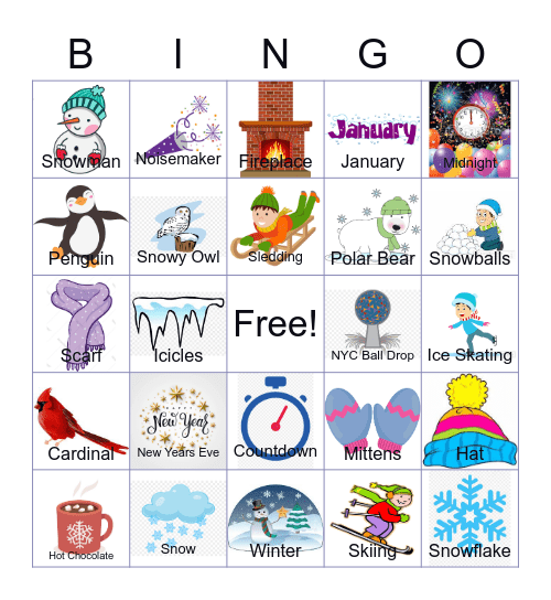 January Bingo Card