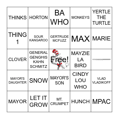 A Whimsical Christmas Bingo Card