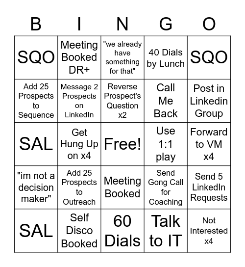 Mo Sales Bing 2023 Bingo Card