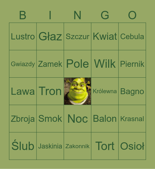 Shrek (lvl 1) Bingo Card