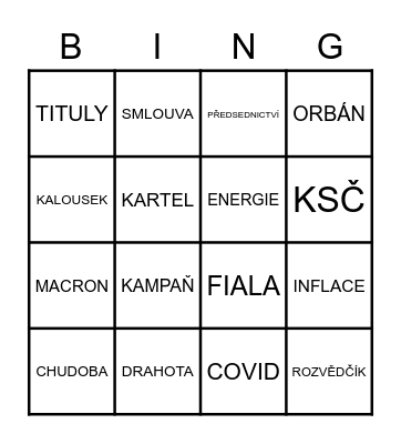 DEBATA Bingo Card