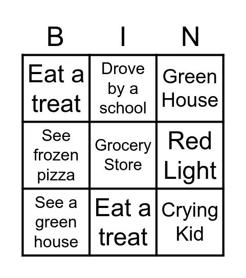 Leskee Family BINGO Card