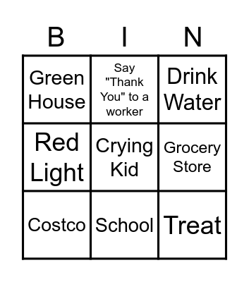 Leskee Family BINGO Card