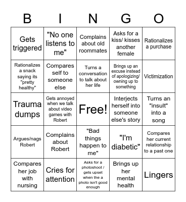 Christina Butterfly Bingo Card