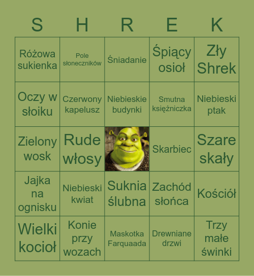 Shrek (lvl medium) Bingo Card