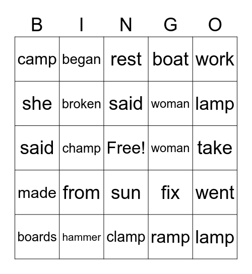 SS Bingo Card